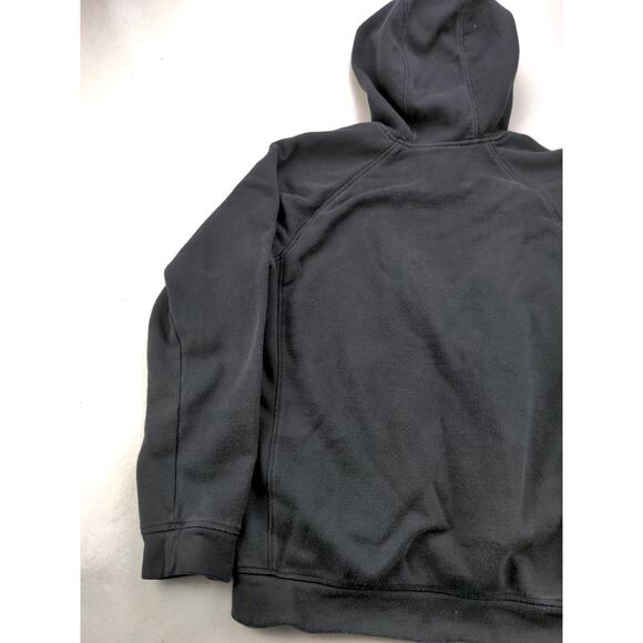 Mens Adidas Hoodie Sweatshirt SZ L Pullover Black White Spell Out Logo - Picture 7 of 11